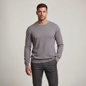 Fioroni Cotton Cashmere Silk Crewneck Sweater XL - Made In Italy  Quiet Luxury